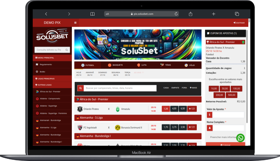 Layout da plataforma - Versão desktop e mobile responsiva